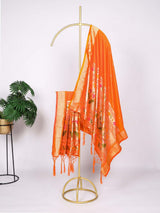 Designer Jacquard Paithani Weaving Zari Work Dupatta with Tassels