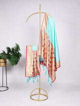 Designer Jacquard Paithani Weaving Zari Work Dupatta with Tassels