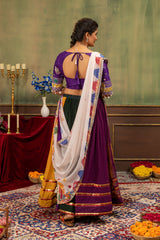 Multi-Color Faux Georgette Designer Lehenga Choli with Real Mirror Work & Printed Dupatta