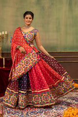 Vibrant Printed Faux Georgette Designer Lehenga Choli with Heavy Embroidery Dupatta