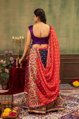 Vibrant Printed Faux Georgette Designer Lehenga Choli with Heavy Embroidery Dupatta