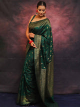 Banarasi Soft Lichi Silk Rich Jacquard Work Designer Saree with Blouse