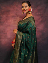 Banarasi Soft Lichi Silk Rich Jacquard Work Designer Saree with Blouse