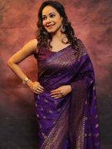 Banarasi Soft Lichi Silk Rich Jacquard Work Designer Saree with Blouse