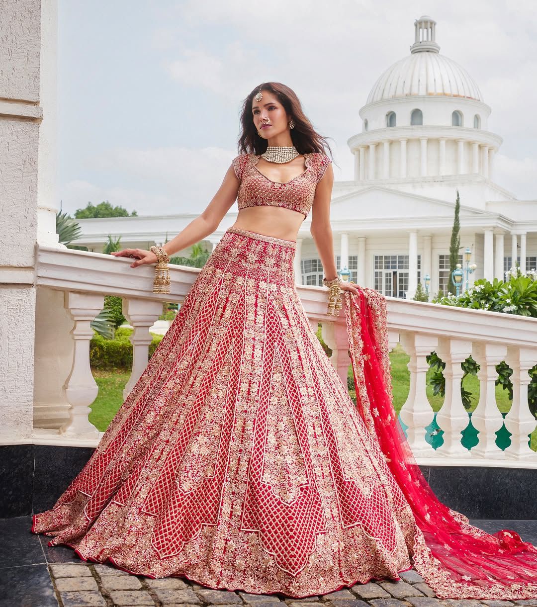 Maroon Premium Malai Satin Heavy Sequins and Embroidery Work Bridal Lehenga Choli with Net Dupatta