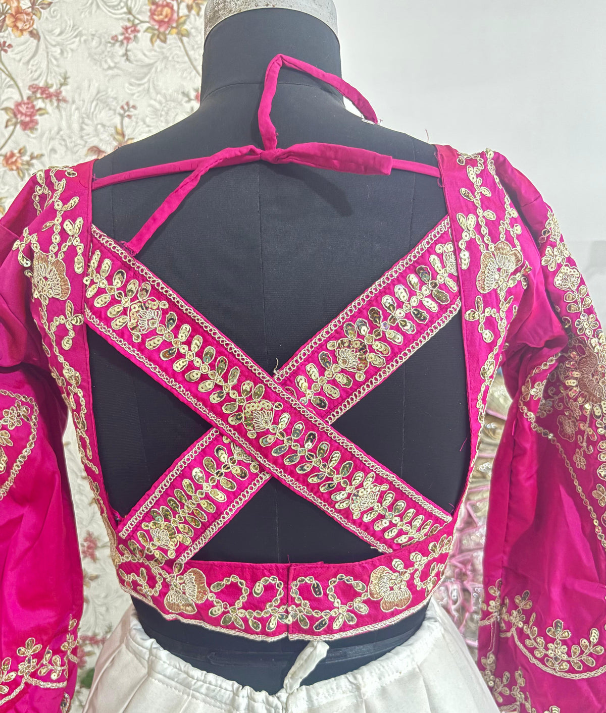 Rani Pink Two Tone Silk Heavy Thread, Coding & Sequins Embroidered Designer Bridal Lehenga Choli SetRani Pink Two Tone Silk Heavy Thread, Coding & Sequins Embroidered Designer Bridal Lehenga Choli Set