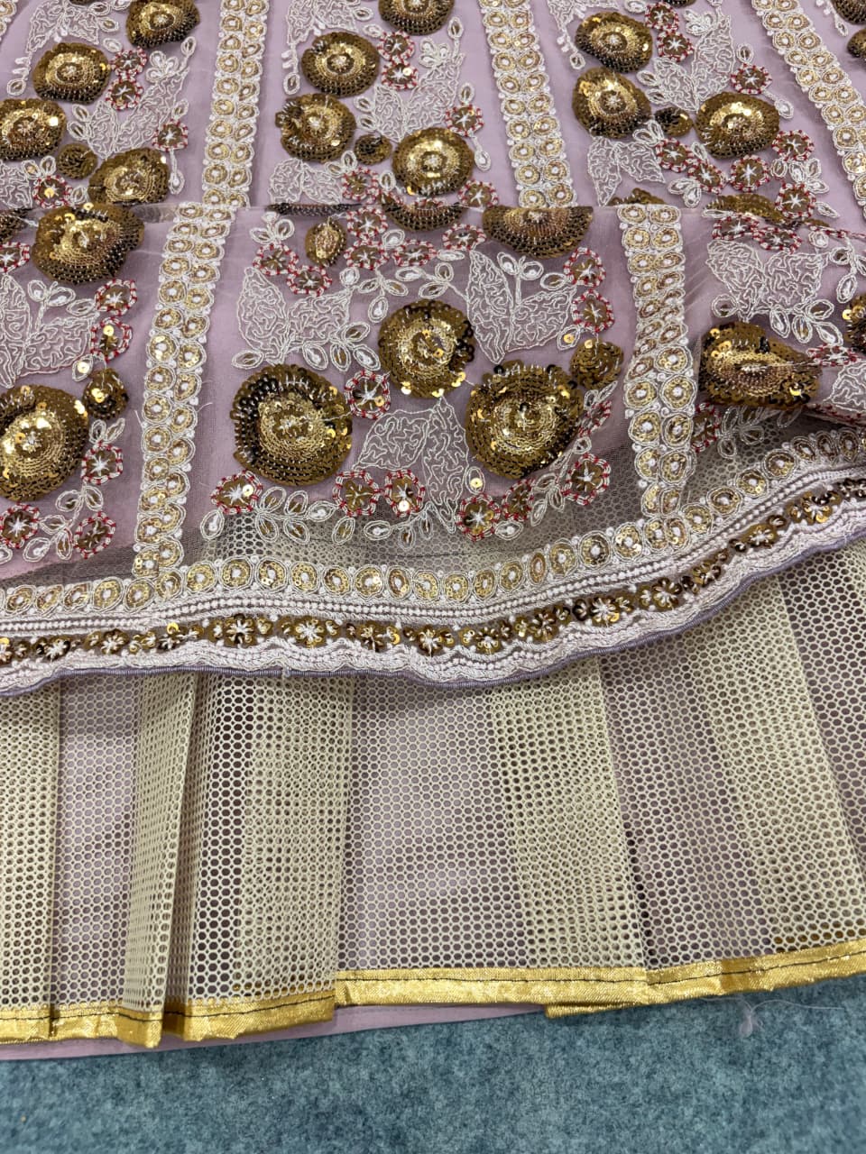 Pink Soft Net Heavy Sequins, Zari & Dori Embroidered Designer Bridal Lehenga Choli Set